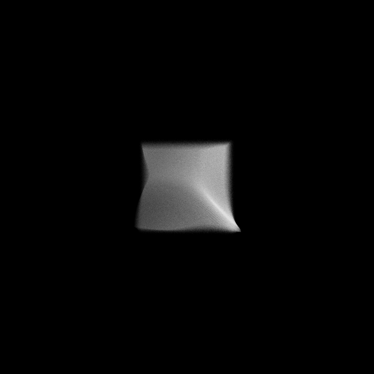 abstracted square with swirling light particles