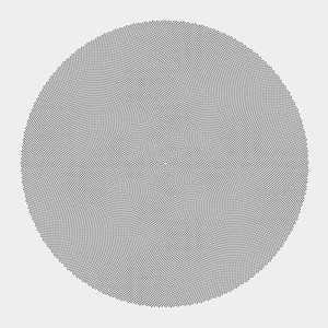 a golden spiral with 20000 dots
